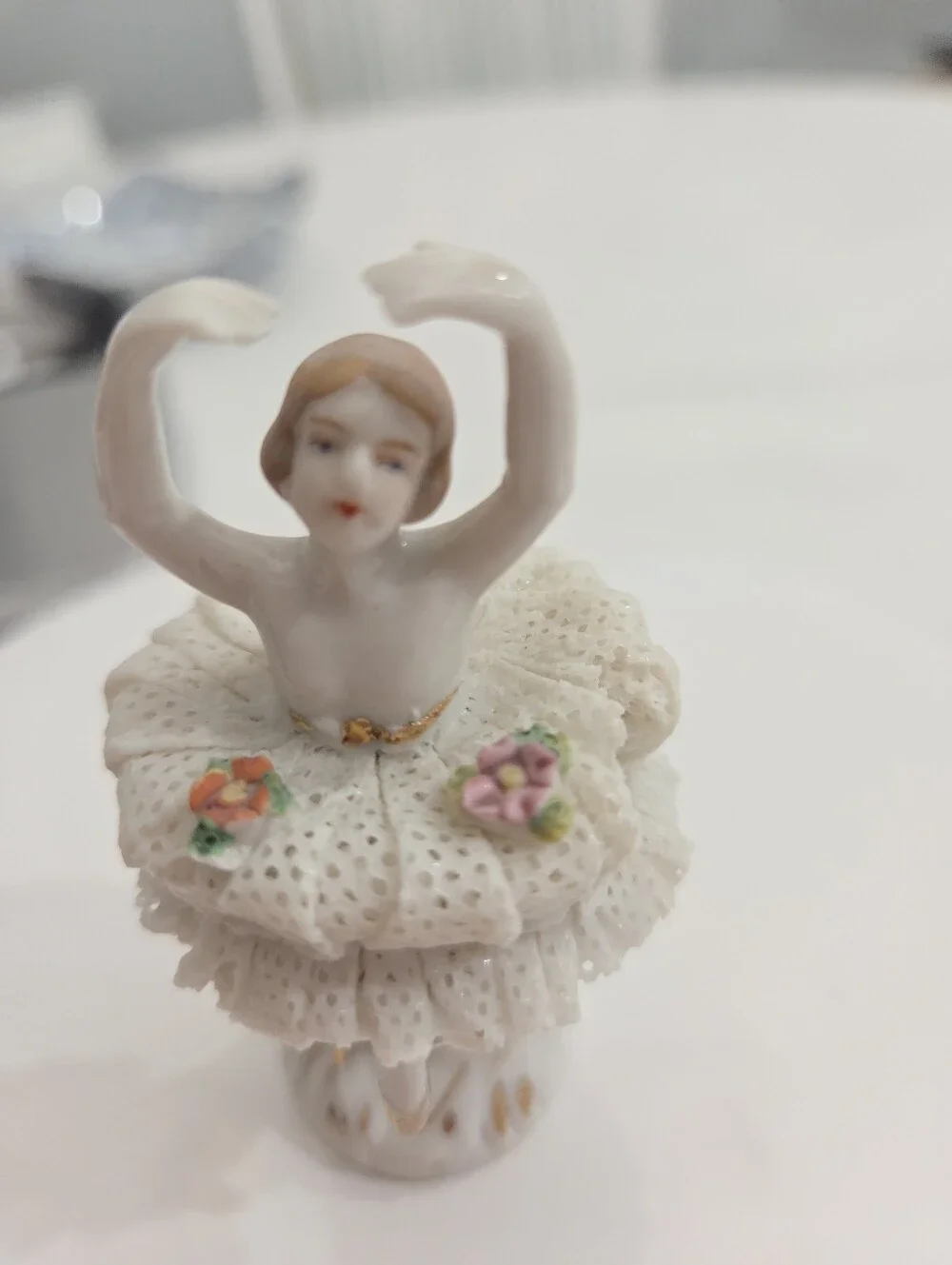 Vtg Dresden-Style Porcelain Ballerina 3